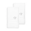 Linum Home Textiles Turkish Cotton Denzi 2-piece Personalized Hand Towel Set