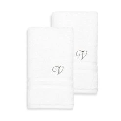 Linum Home Textiles Turkish Cotton Denzi 2-piece Personalized Hand Towel Set