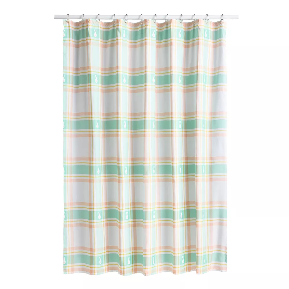 Celebrate Together Easter Celebrate Togetherâ„¢ Easter Bunny Plaid Shower Curtain