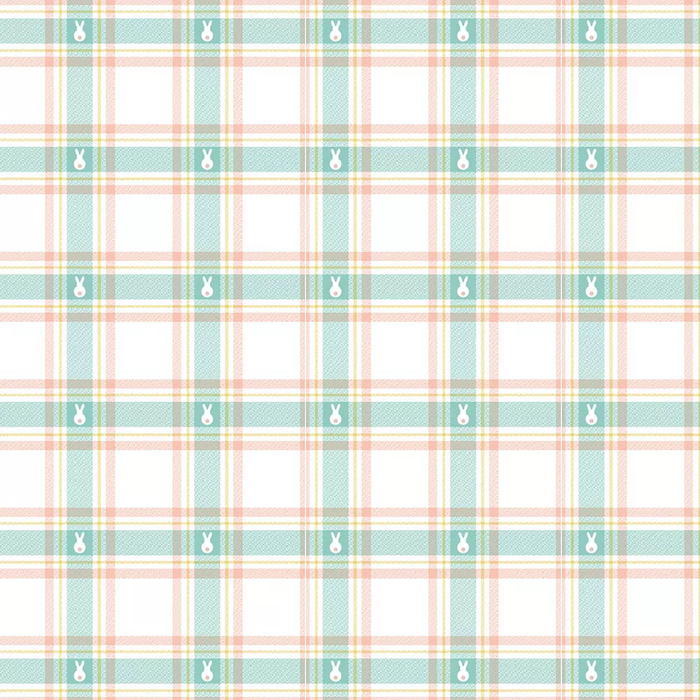 Celebrate Together Easter Celebrate Togetherâ„¢ Easter Bunny Plaid Shower Curtain - Image 2