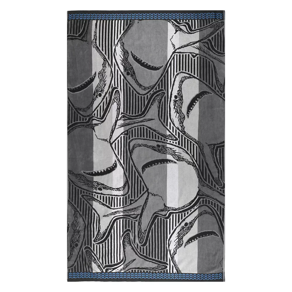 The Big One® Shark Extra Large Woven Beach Towel
