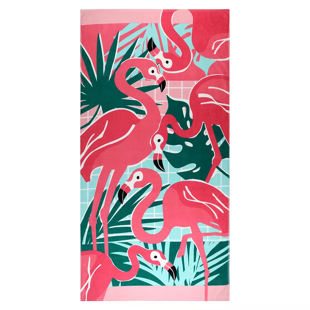 The Big One® Pink Flamingos Extra Large Beach Towel