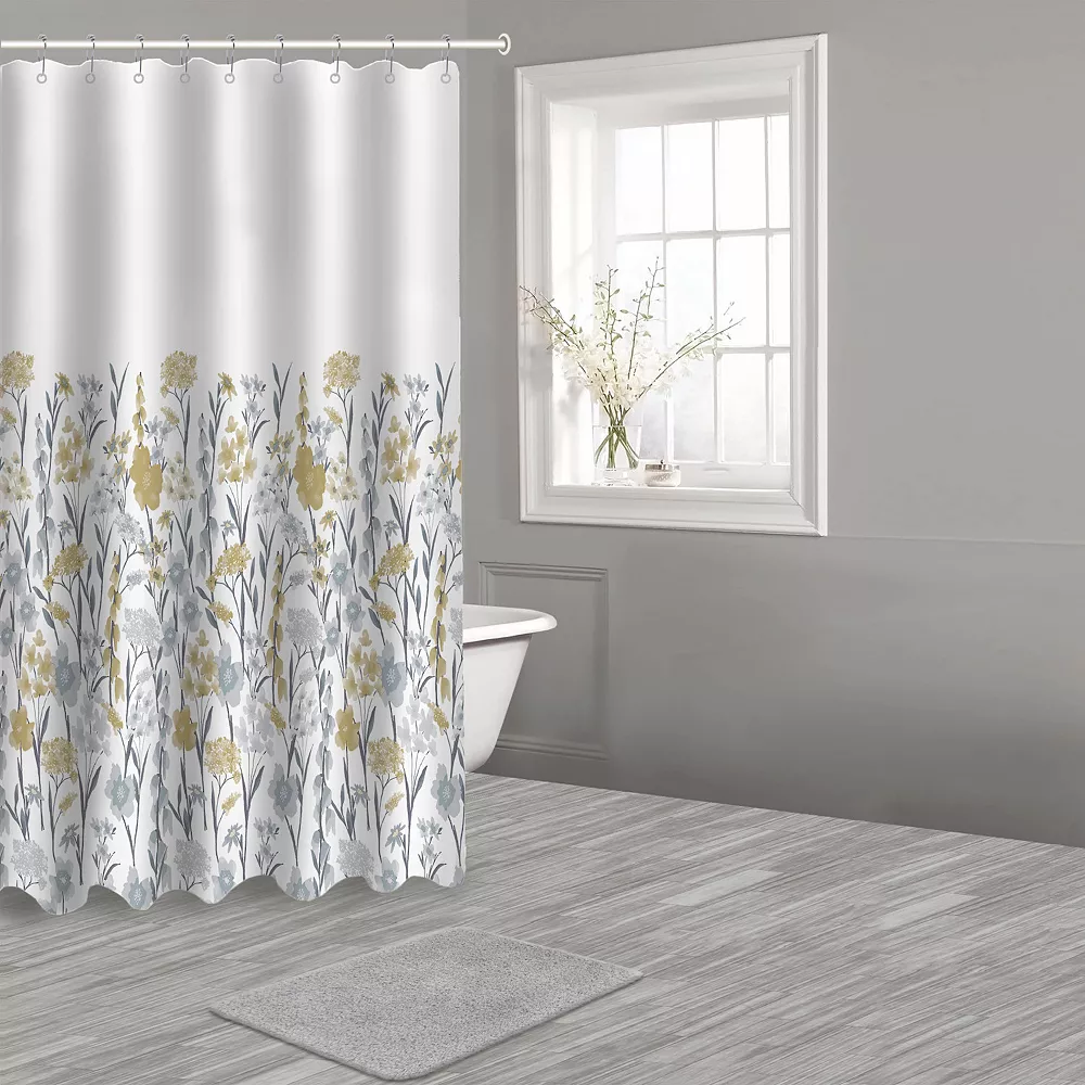Popular Bath Chelsea 14-piece Microfiber Bath Rug & Shower Curtain Set - Image 2