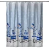 SKL Home Snowman Sled Shower Curtain & Hook Set