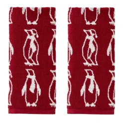Vern Yip By SKL Home Arctic March Penguin 2-piece Hand Towel Set