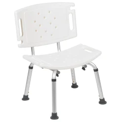 Emma+Oliver Emma And Oliver Tool-Free 300 Lb. Capacity, Adjustable Gray Bath & Shower Chair With Large Back