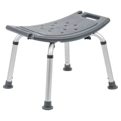 Emma+Oliver Emma And Oliver Tool-Free 300 Lb. Capacity, Adjustable Gray Bath & Shower Chair W/ Non-slip Feet