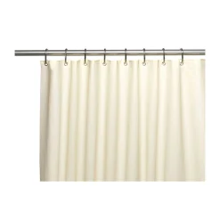Carnation Home Fashions Standard-Sized, 6 Gauge PEVA Shower Curtain Shower Curtain Liner, Bone
