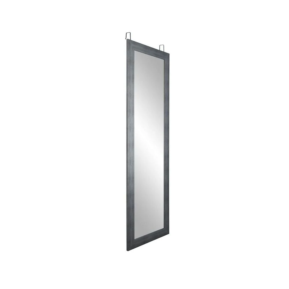 BrandtWorks Cool Muted Silver Over The Door Full Length Mirror - 21.5" X 71"