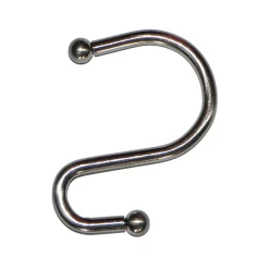 Carnation Home Fashions S Shower Curtain Hooks, Brushed Nickel