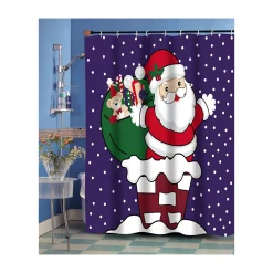 Carnation Home Fashions Up On The Rooftop Fabric Shower Curtain