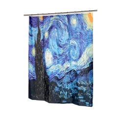 Carnation Home Fashions The Starry Night Fabric Shower Curtain
