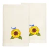 Linum Home Textiles Turkish Cotton Girasol 2-piece Embellished Fingertip Towel Set