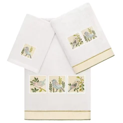 Linum Home Textiles Turkish Cotton Belinda 3-piece Embellished Towel Set