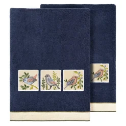 Linum Home Textiles Turkish Cotton Belinda 2-piece Embellished Bath Towel Set