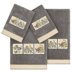 Linum Home Textiles Turkish Cotton Belinda 4-piece Embellished Towel Set