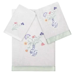 Linum Home Textiles Turkish Cotton Stella 3-piece Embellished Towel Set