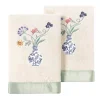 Linum Home Textiles Turkish Cotton Stella 2-piece Embellished Hand Towel Set