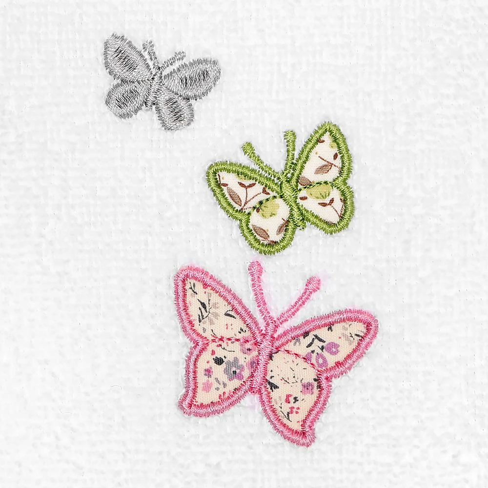 Linum Home Textiles Turkish Cotton Mariposa 2-piece Embellished Fingertip Towel Set - Image 4