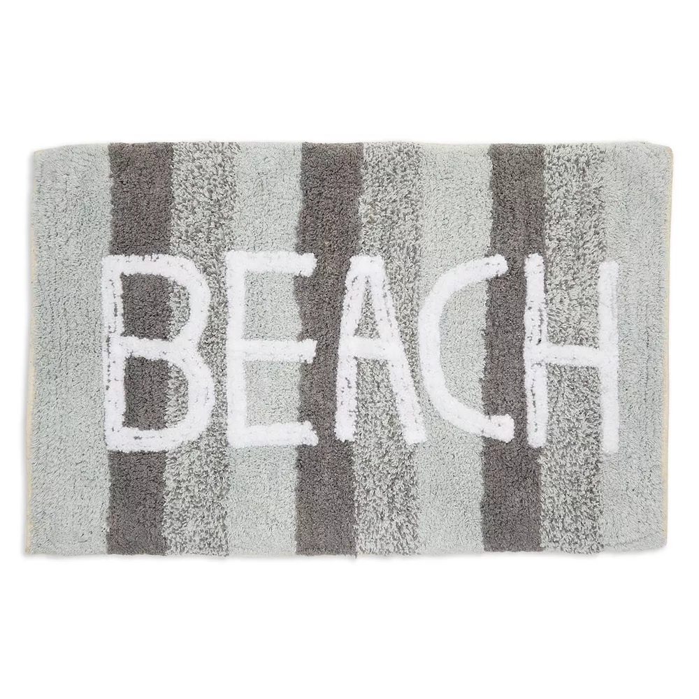 Juvale Non-Slip Bath Mat, Beach Bathroom Rug For Showers (Multi-Colored, 32 X 20 Inches)