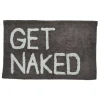 Juvale Plush Bath Mat, Personalized Get Naked Bathroom Rug (Grey, 32 X 20 In)
