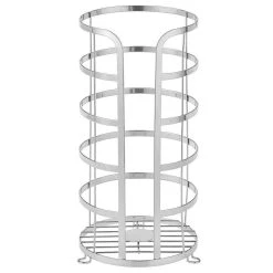 MDesign Metal Free Standing Toilet Paper Stand, Holds 3 Rolls - Bronze