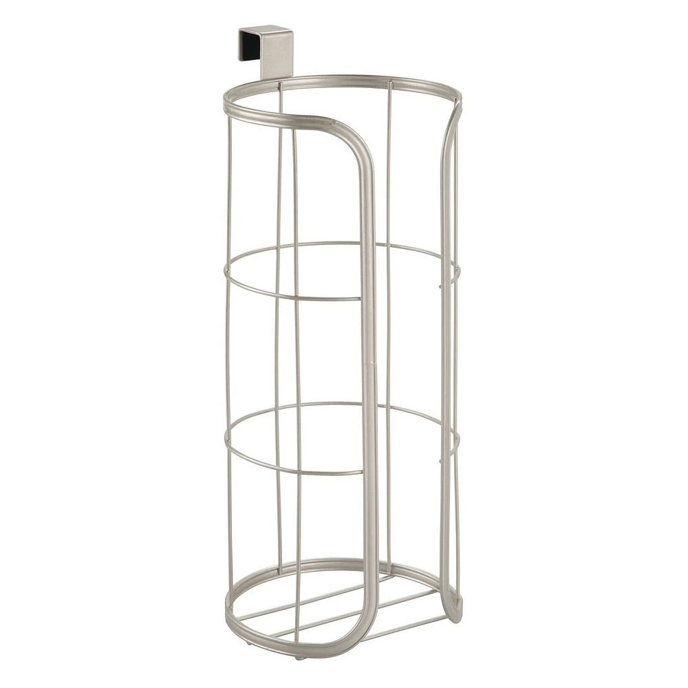 MDesign Metal Over The Tank Toilet Tissue Paper Roll Holder - White - Image 2