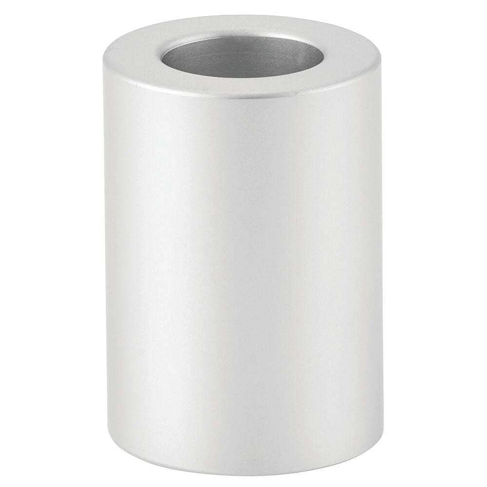 MDesign Compact Decorative Toothpaste/Toothbrush Stand, 4 Pack - Silver