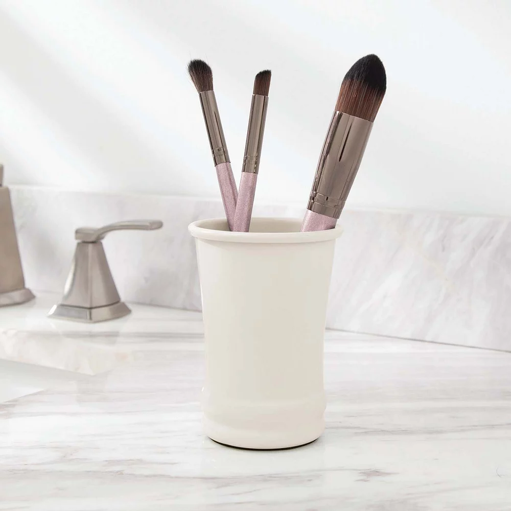 MDesign 3 Piece Steel Bathroom Vanity Countertop Accessory Set - Bronze - Image 2