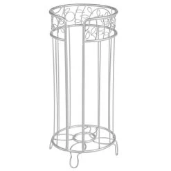 MDesign Decorative Metal Toilet Paper Storage Holder Stand, 3 Rolls - Chrome