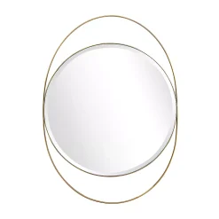 Cenports Camden Isle Sonya 27.5 In. X 39 In. Casual Oval Framed Floating Accent Wall Mirror