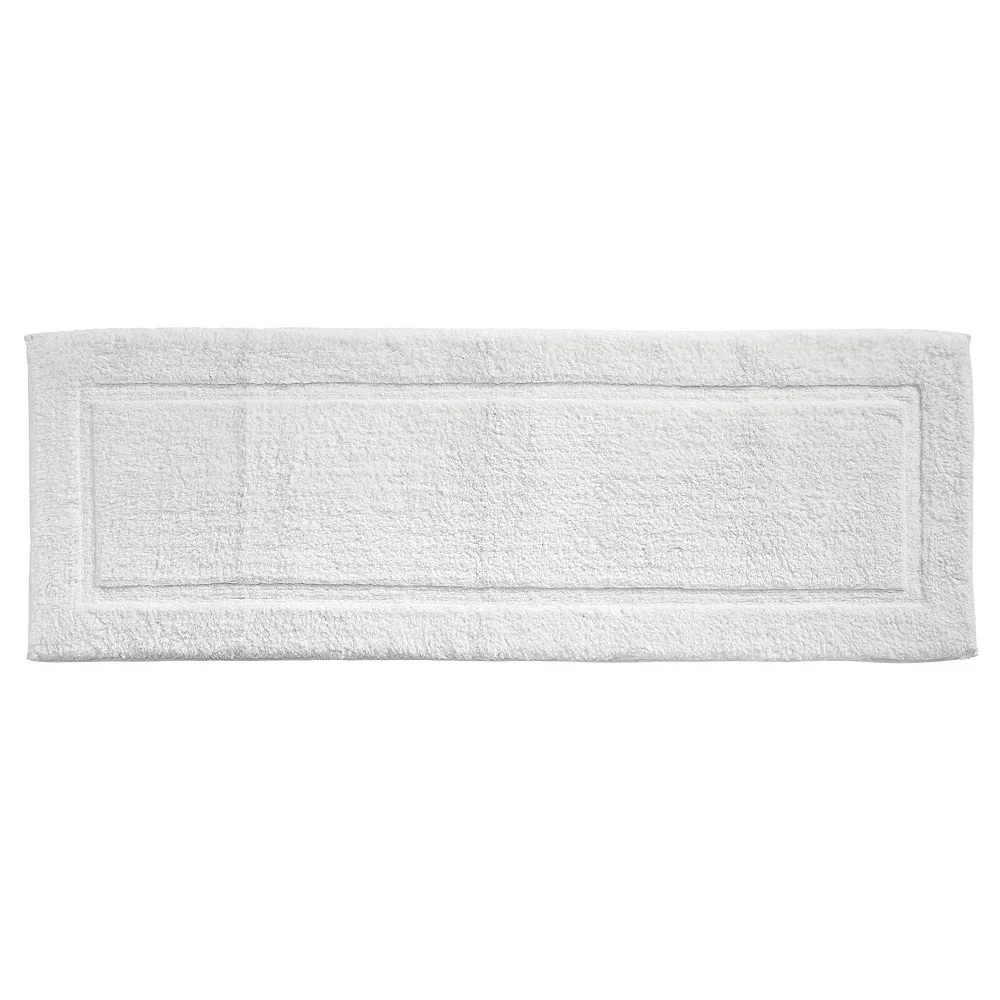 MDesign Bathroom Cotton Rectangular Rug, Long Runner, 60" X 21"