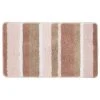 MDesign Soft Striped Microfiber Non-Slip Spa Mat, 34" X 21"