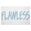 MDesign Plush Cotton Sayings Bath Mat Accent Rug