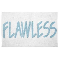 MDesign Plush Cotton Sayings Bath Mat Accent Rug