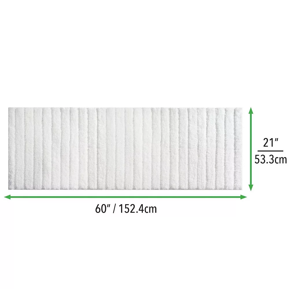MDesign Soft Microfiber Polyester Non-Slip Spa Mat/Runner, 60" X 21" - Image 2