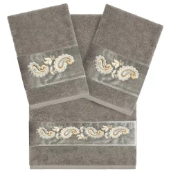 Linum Home Textiles Turkish Cotton Mackenzie 3-piece Embellished Towel Set