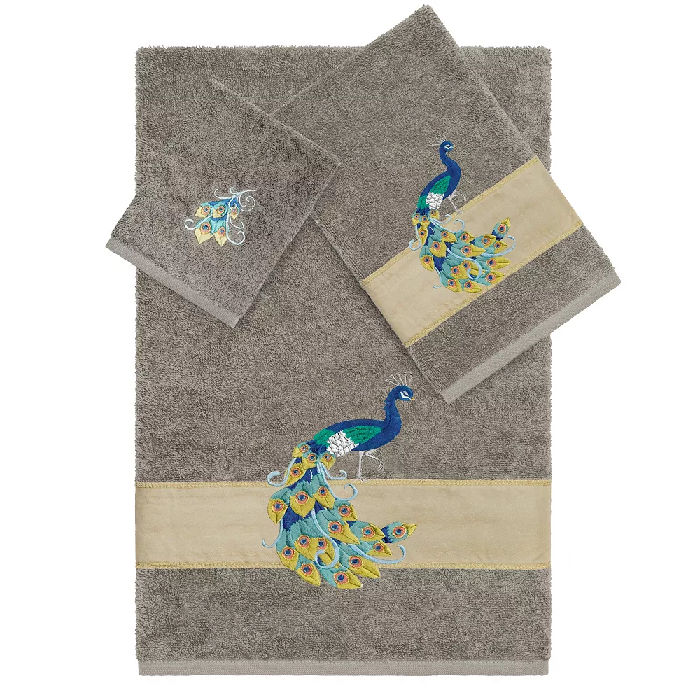 Linum Home Textiles Turkish Cotton Penelope 3-piece Embellished Towel Set