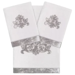 Linum Home Textiles Turkish Cotton May 3-piece Embellished Towel Set