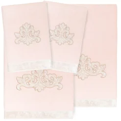 Linum Home Textiles Turkish Cotton May 4-piece Embellished Towel Set