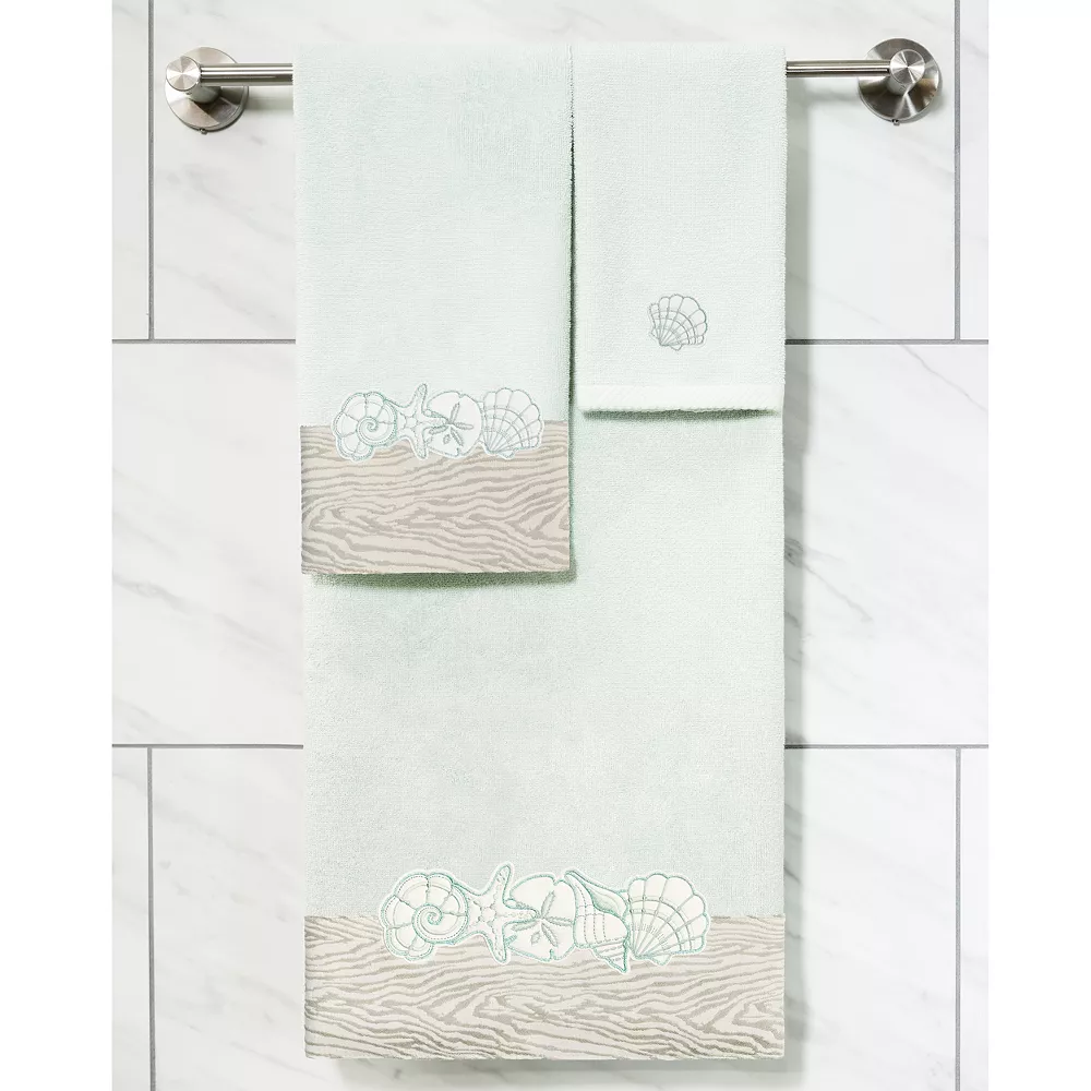 Linum Home Textiles Turkish Cotton Shell Row 2-piece Embellished Bath Towel Set - Image 4