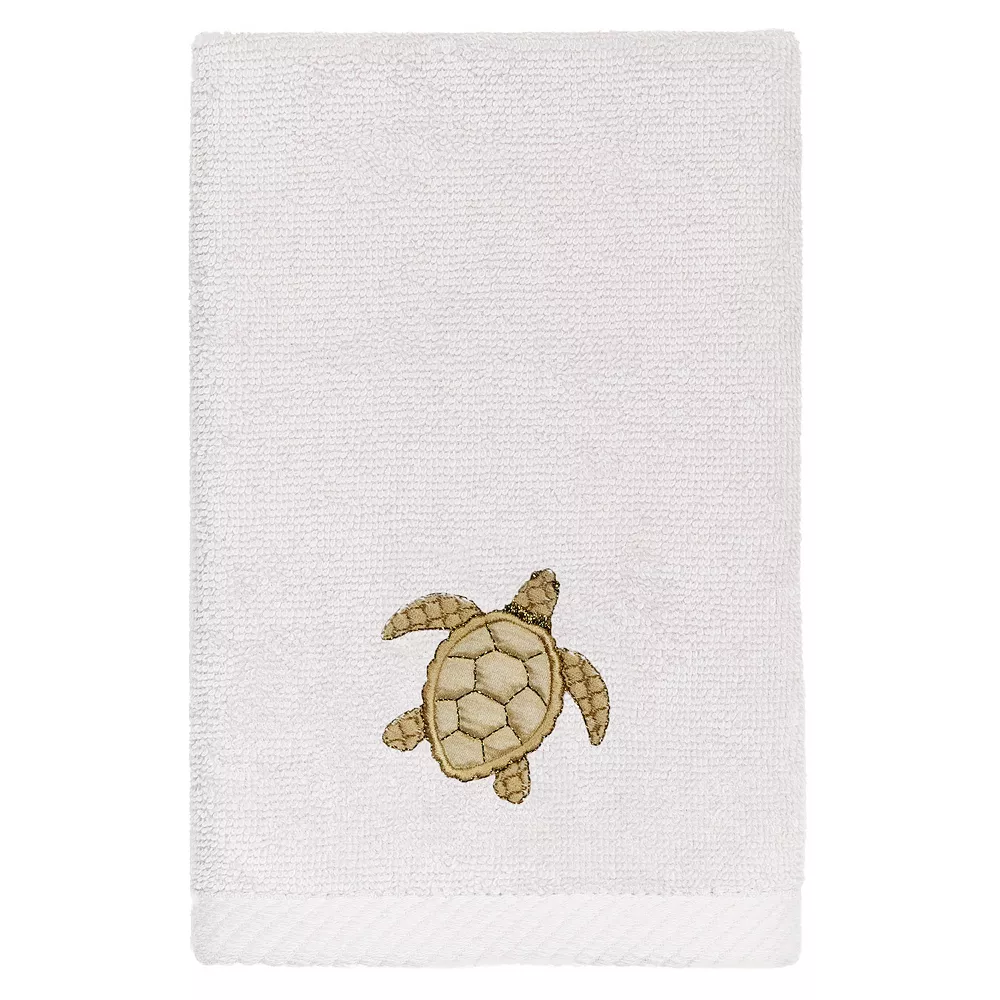 Linum Home Textiles Turkish Cotton Tortuga 2-piece Embellished Fingertip Towel Set - Image 2