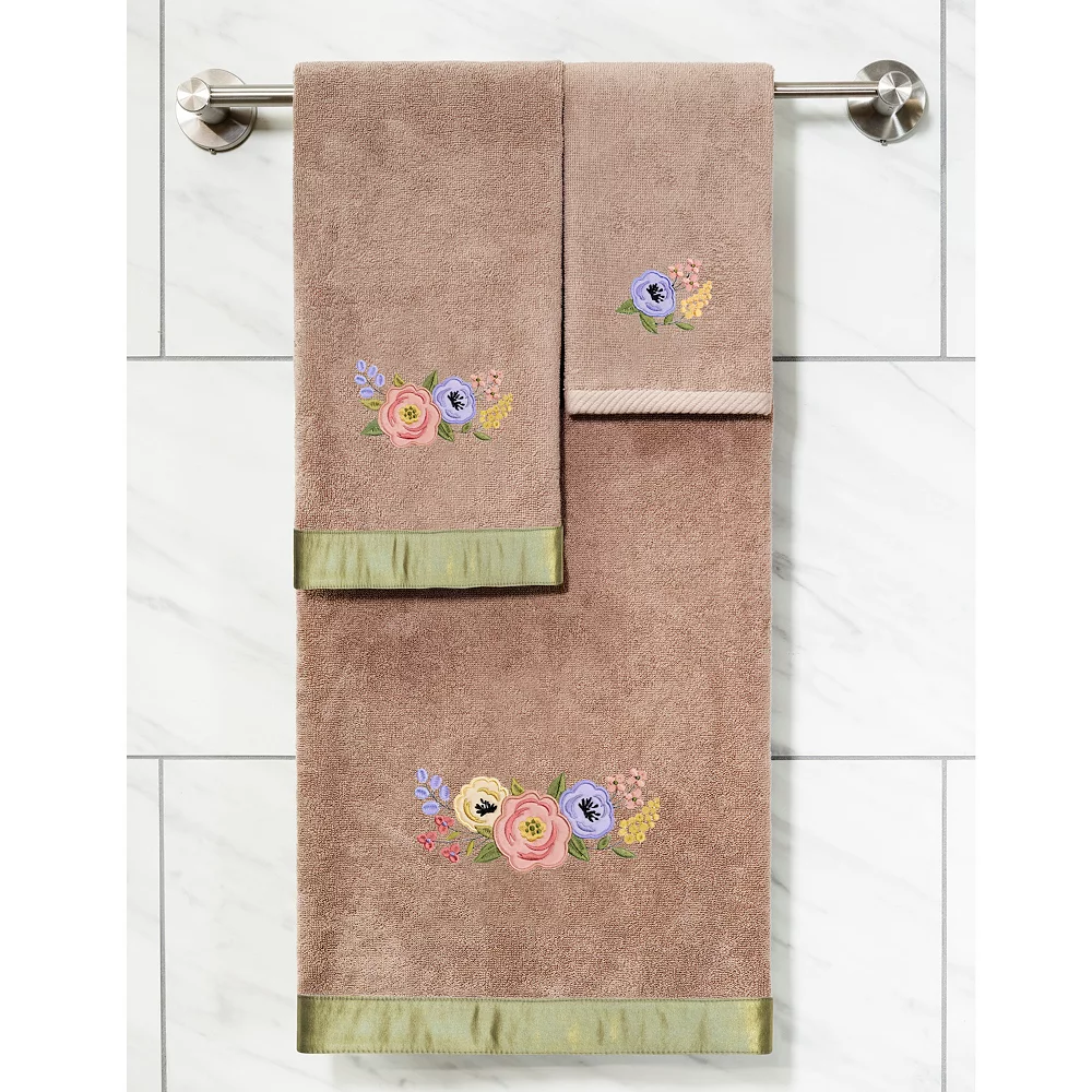 Linum Home Textiles Turkish Cotton Verano 3-piece Embellished Towel Set - Image 5