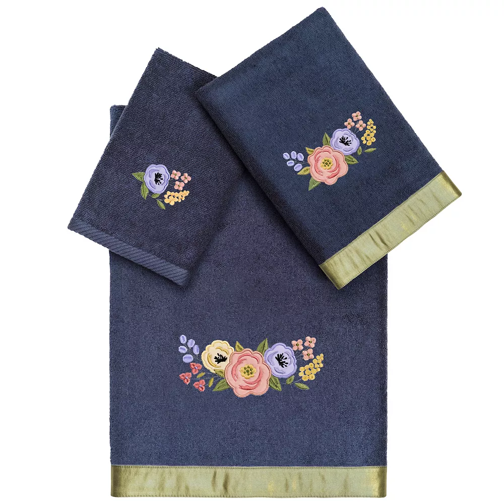 Linum Home Textiles Turkish Cotton Verano 3-piece Embellished Towel Set