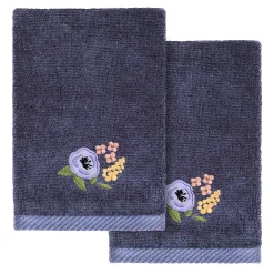 Linum Home Textiles Turkish Cotton Verano 2-piece Embellished Fingertip Towel Set