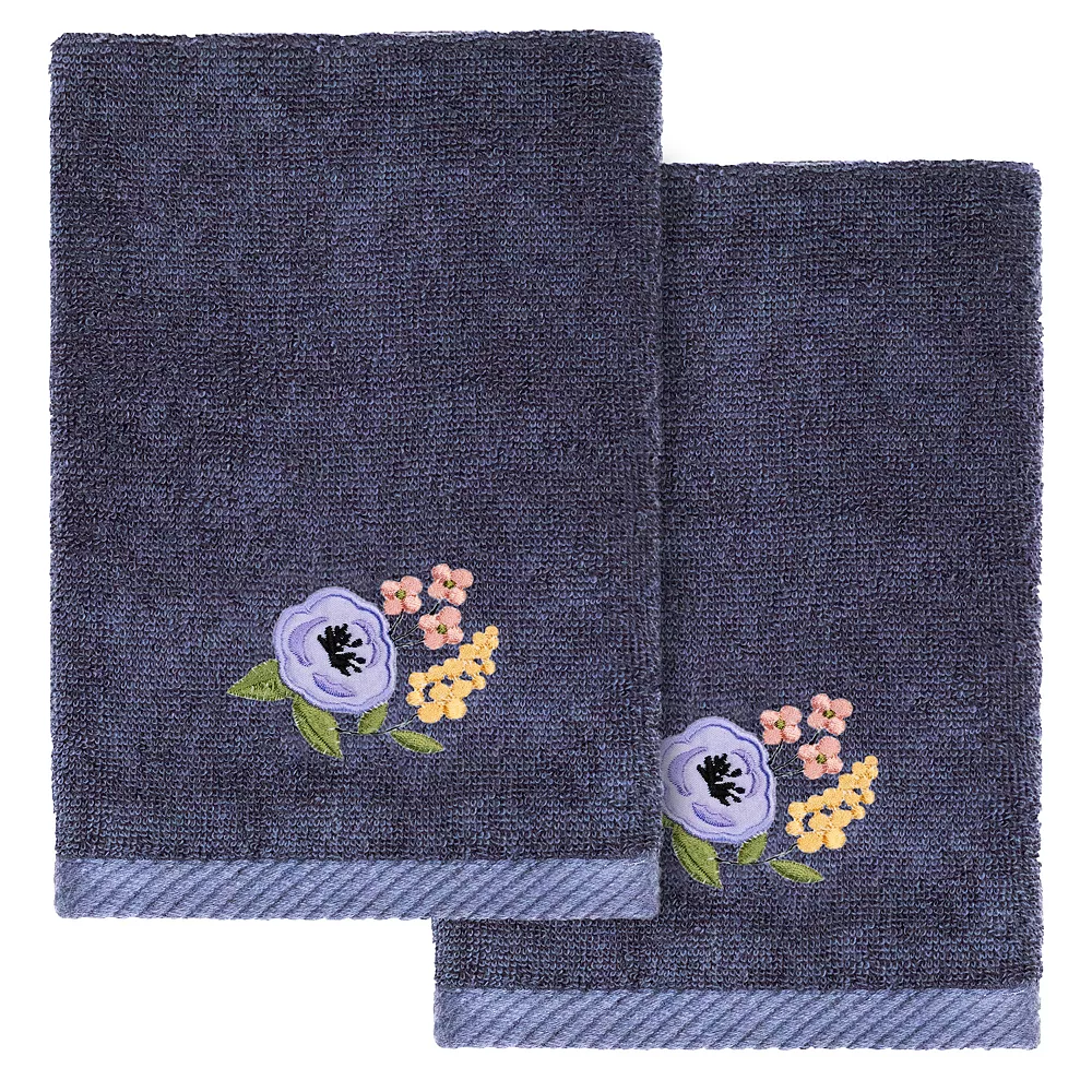 Linum Home Textiles Turkish Cotton Verano 2-piece Embellished Fingertip Towel Set