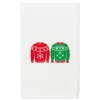 Linum Home Textiles Christmas Sweaters Embroidered Luxury Turkish Cotton Hand Towel