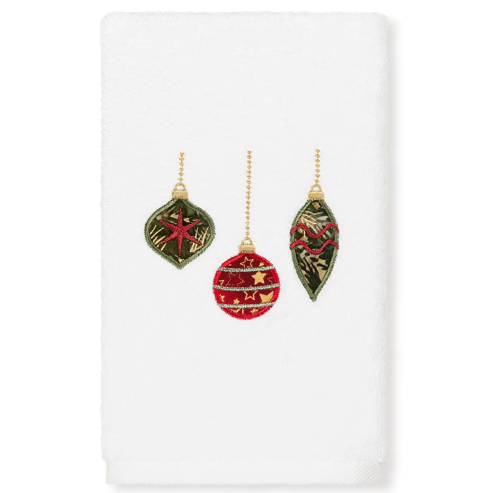 Linum Home Textiles Christmas Ornaments Embroidered Luxury Turkish Cotton Hand Towel