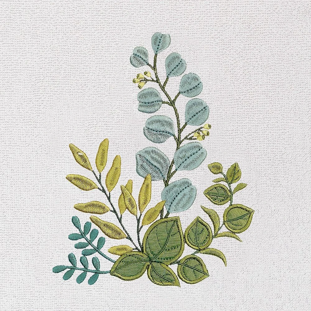 Linum Home Textiles Turkish Cotton Botanica 3-piece Embellished Towel Set - Image 6