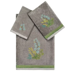 Linum Home Textiles Turkish Cotton Botanica 3-piece Embellished Towel Set